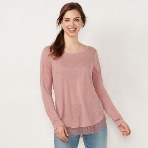 LC Lauren Conrad tie back blouse